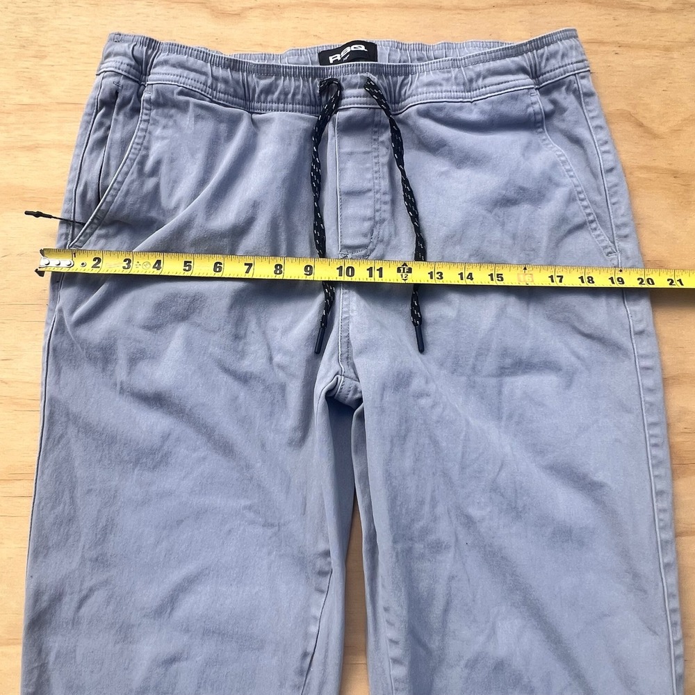 RSQ Mens Jogger Pants XL Light Blue Twill Elastic Waist Drawstring RN 108168 - Picture 3 of 11